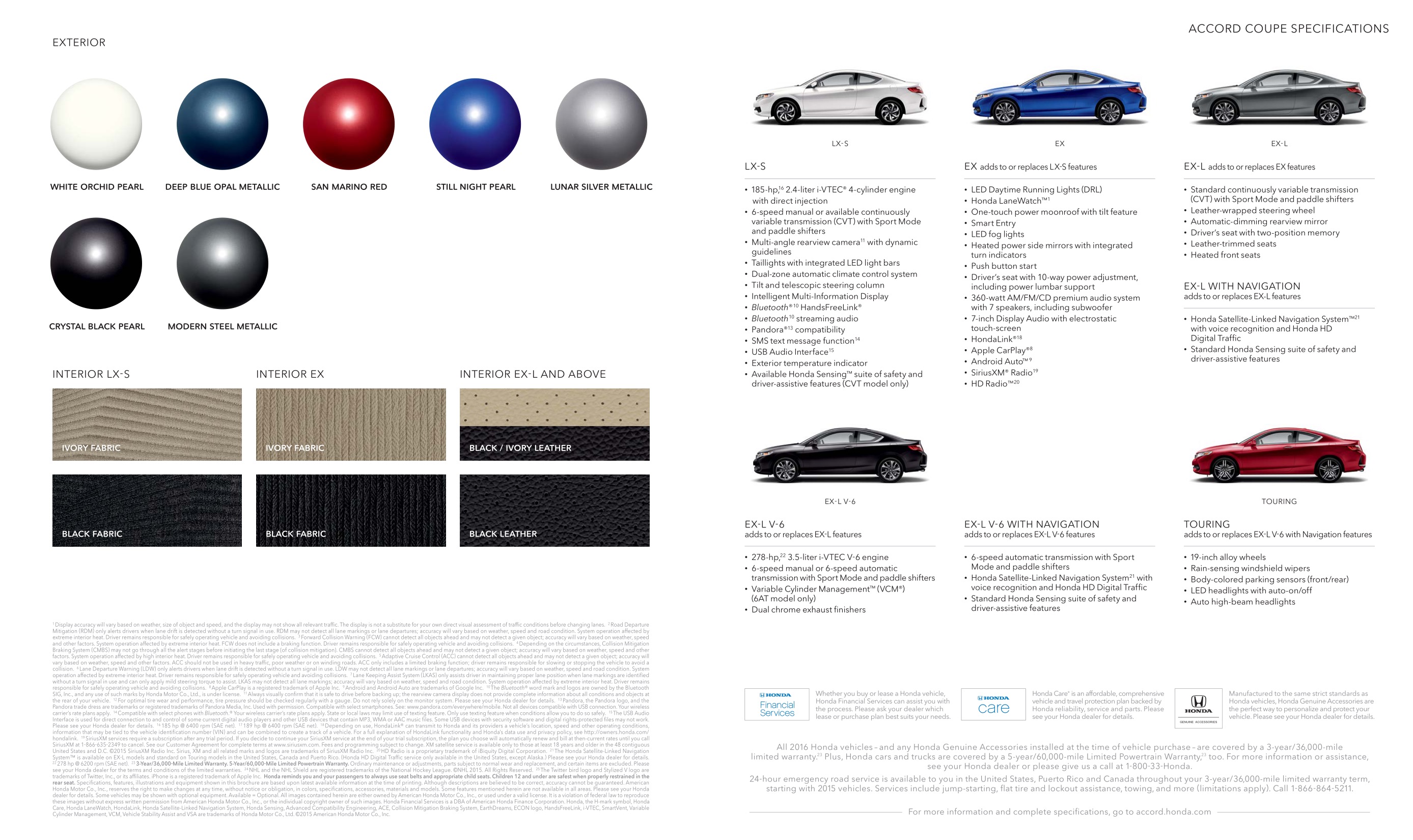 2016 Honda Accord Brochure Page 11